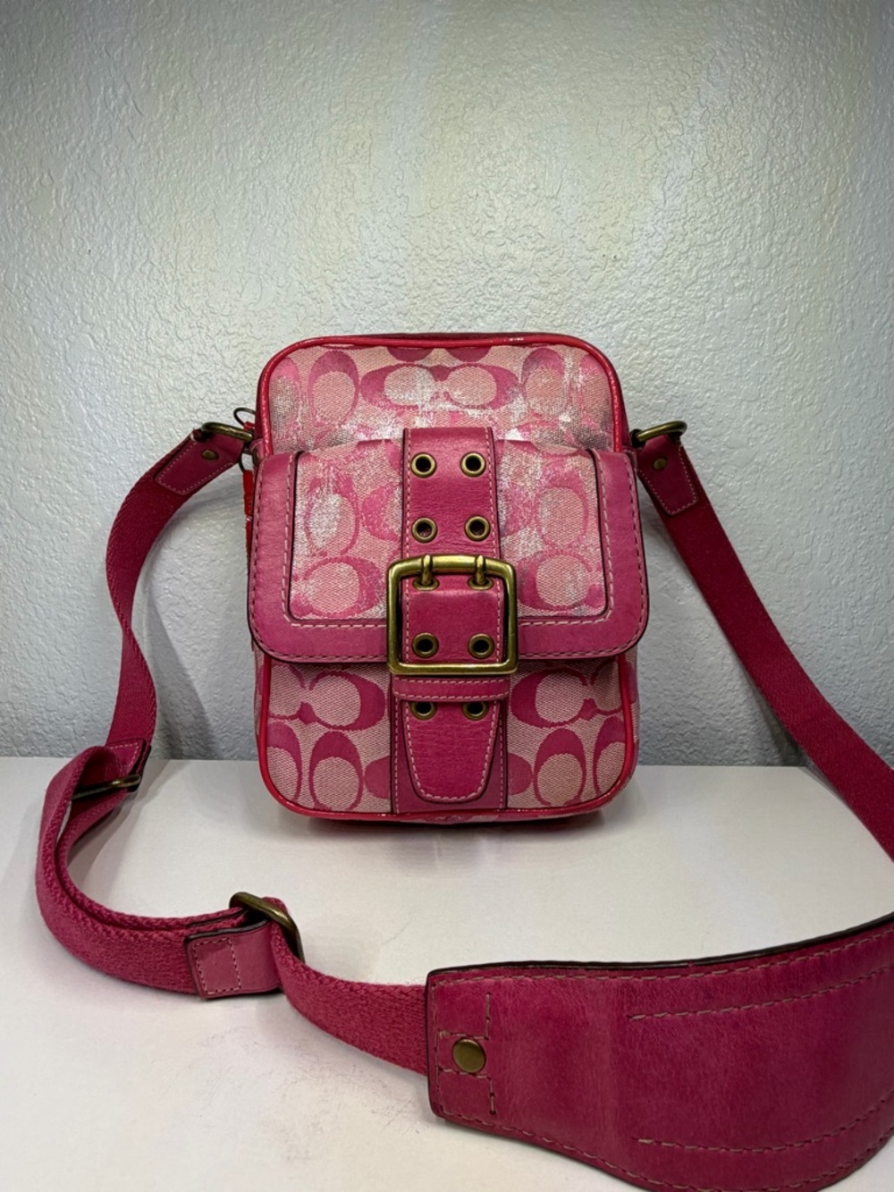 Vintage Coach Signature Camera Bag CrossBody Y2K